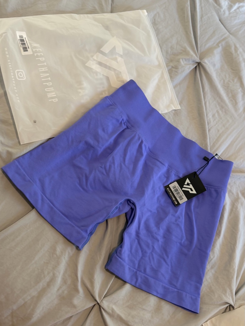 Keep That Pump purple shorts